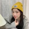 2025 Nuevo Gorro de Punto Azul Klein para Mujer Estilo Coreano Ins Estilo Japonés Gorro que Muestra el Rostro Otoño e Invierno Cálido Gorro de Lana