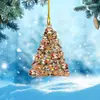 Árbol de Navidad Acrílico Plano Regalo de Navidad Colgante Decoraciones para Espejo Retrovisor de Coche en Casa Festiva