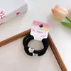 Elástico de Cabelo Trançado em Formato de Estrela com Coração Prata de Alta Elasticidade para Mulheres, Corda de Borracha Básica para Rabo de Cavalo Alto