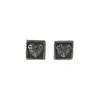 Pendientes Cuadrados con Patrón de Hierba Tang en Relieve Tridimensional Amor para Mujer, Diseño de Nicho de Lujo Ligero, Alta Moda, Pendientes de Personalidad Versátiles