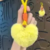 Colgante Llavero Corazón de Peluche, Lindo Accesorio para Bolsos Femeninos, Decoración para Llavero de Coche, Pequeño Artículo para Puestos