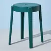 Banqueta de Plástico Espessada Doméstica Sala de Estar Nórdica Banqueta de Mesa de Jantar Banco Alto Banqueta de Borracha Simples Moderna Banqueta Redonda da Moda Cadeira