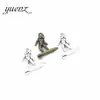 YuenZ Accesorios para joyería DIY Colgante de aleación para surfista Colgante pequeño de aleación retro I137