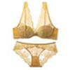 Ropa interior de encaje de deseo puro para mujer sexy tirantes delgados para senos grandes senos pequeños anti-flacidez sujetador sexy