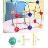 Brinquedo de Blocos de Construção com Inserção de Contas Variadas 3-6 Anos Desenvolvimento da Inteligência Esférico Vareta Ponto Linha Geometria Estéreo Construção Jardim de Infância Brincar