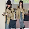 Outono 2026 Novo Casaco Trench Bege Estilo College para Meninas Jaqueta Corta-vento para Uso Externo Jaqueta da Moda com Gola Reversível para Meninas