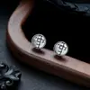 Brincos Cluster de Diamante Cheio de Novo Estilo Transfronteiriços para Homens, Modernos e Versáteis, Brincos de Flor de Íris em Forma de Cruz de Alto Padrão para Mulheres