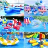 Brinquedos de Parque Aquático Gangorra Inflável Trampolim Barco Banana Piscina Brinquedos Flutuantes Brinquedos de Arrasto na Água