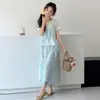Conjunto Fresco de Verano para Niñas 2026 Nuevo Elegante Conjunto de Tres Piezas con Pantalones de Falda Ancha en Capas para Niños Mayores