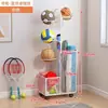 Rack de Armazenamento de Basquete, Rack de Armazenamento de Chão, Rack de Armazenamento de Brinquedos para Sala de Estar, Equipamentos Esportivos de Bola, Cesta de Armazenamento para Tapete de Yoga