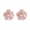 Brincos Coloridos de Esmalte Florais Doces e Frescos Estilo Feriado com Diamantes e Pérolas, Brincos Pétala de Luxo Leve e de Alta Qualidade para Mulheres