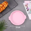 Molde de Silicona para Pastel Chiffon Redondo de 4/6/8 Pulgadas, Molde para Hornear en Capas sin Cortar para Horno con Herramientas de Horneado Domésticas