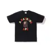 Camiseta Manga Curta da Marca Japonesa Tendência Bape com Estampa Camuflada de Macaco Dormindo e Cabeça de Macaco, Camiseta de Verão para Casais, Camiseta Curta Casual Esportiva de Meia Manga