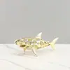 Adornos metálicos huecos creativos de animales (tigre, tapir, gato, caballo) de lujo ligero nórdico para la entrada de la sala de estar, decoración suave, accesorios para el hogar