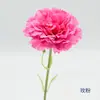 Ramo de clavel de tallo corto de una sola flor artificial para jarrón, decoración del hogar, decoración de sala de estar, adorno de mesa de comedor, flor artificial