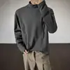 Camiseta Térmica de Manga Larga con Cuello Medio para Hombre, Primavera y Otoño, Marca de Tendencia Estilo Americano, Ropa Interior Casual para Adolescentes, Corte Fresco y Holgado