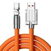 Máquina cliente codo de 180 grados cable de datos de carga rápida de 120 W carga flash cable de carga rotación adecuado para Huawei Android Apple