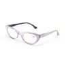 Gafas de Lectura de Lujo Ligero de Moda Incrustadas con Diamantes para Mujer, Protección Ocular de Alta Definición, Antiluz Azul, Gafas para Personas Mayores, Gafas Lisas Retro Ojo de Gato