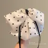 Accesorio para el cabello estilo Hepburn de lunares con una pinza de tiburón grande, diseñado para cabello voluminoso, adecuado para coletas altas, pinza de cangrejo triangular, accesorio para el cabello para mujer