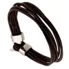 Comercio exterior exportación joyería joyería pequeña al por mayor pulsera de piel de vaca tejida pulsera de cuero vintage pulsera para hombres y mujeres