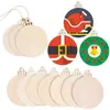 Colgantes de Navidad, Suministros para Decoración del Hogar, Artesanías de Madera, Virutas de Madera, Accesorios para Árbol de Navidad, Regalos Navideños, Colgantes Pintados a Mano