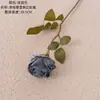 Manualidades y Decoraciones de Boda: Rosa de un solo tallo con borde nevado, Flor artificial estilo Ins, Decoración para el hogar, Flor falsa al por mayor transfronteriza