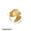 Anillo de Acero de Titanio Transfronterizo Europeo y Americano Forma Especial de Corazón Irregular de Amor Personalizado Anillo de Acero de Titanio Chapado en Oro de 18 Quilates Venta al por Mayor