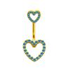 Anillo de ombligo con forma de corazón transfronterizo europeo y americano de gatte Anillo de ombligo de perla Fabricante de joyas de perforación corporal de uñas de ombligo en stock