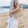 Bolsa de Palha Primavera/Verão 2026 Renda Vazada Bolsa de Praia Venda Quente Transfronteiriça Bolsa Feminina Estilo Praia