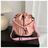 Moderna y Genial Elegante 2023 Nueva Moda de Invierno Casual Bolso Bandolera de Tela Oxford de Gran Capacidad con Cierre de Cordón Bolso Cubo Cruzado