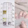 Adesivos para unhas com strass, fundo plano, rebites, adesivos para unhas, lantejoulas, diamantes coloridos, fundo plano, pérolas, conchas, estilo japonês