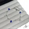 Atmosfera de Verão ~ Tornozeleira de Contas Azul Fresco e Verde em Forma de Gota d'Água Coreana Versátil Personalizada Acessórios de Tornozeleira para Saia Floresta