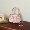 Bolsa de mão de alta costura estilo coreano com poás para mulheres, nova 2026, bolsa versátil e estilosa de ombro e transversal para o dia a dia e viagens