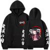 Sudadera con capucha holgada informal con estampado de Kimetsu no Yaiba