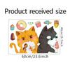 Nuevo LD64005 Pegatinas de dibujos animados de gatitos y bocadillos, artículos de renovación para habitación infantil, pegatinas de pared autoadhesivas