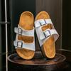 Comércio exterior transfronteiriço moda sandálias e chinelos de cortiça grossa vestuário exterior chinelos estilo coreano sapatos birkenneth de casal chinelos de praia de dois cintos