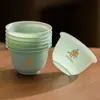 Tazas de Té Kung Fu para Uso en Casa, Vasos Desechables para Degustación, Vasos Resistentes para Bebidas Fuertes de Fibra de Arroz de Grado Aeronáutico, Gruesos Resistentes a Altas Temperaturas de Grado Alimenticio