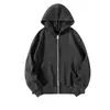 Sudadera de Color Sólido Transfronteriza Suministro Sudadera con Cremallera para Hombre y Mujer Cárdigan Liso Sudadera con Cremallera Stock Disponible