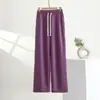 Novedad Primavera/Verano 2025 Pantalones de Pierna Ancha Bonitos para Cadera Sueltos Casual Versátiles Cintura con Lazo Diseño de Bolsillos Comodidad Diaria