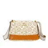 Bolsa Quadrada Pequena Retrô Europeia e Americana Novo Estilo 2025 Bolsa Transversal Simples e Fashion Design de Nicho Bolsa de Ombro Estampada Clássica para Mulheres