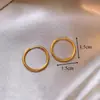 Pendientes de Aro Lisos Geométricos Casuales Moda Europea y Americana Elegantes Personalizados Nicho de Gama Alta Versátiles Pendientes para el Trabajo para Mujeres