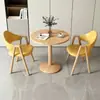 Mesa y sillas pequeñas redondas modernas y casuales para recepción y negociación en apartamentos pequeños, mesa de comedor, mesa redonda pequeña para balcón, para tiendas de té de leche y cafeterías