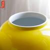 Jarrón general de cerámica Jingdezhen de color amarillo limón, decoración clásica para el hogar, con esmaltado de un solo color, adornos suaves.