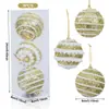 Venda Quente Transfronteiriça Bola de Espuma Pintada DIY Criativa de Natal Árvore de Natal 8cm com Fio Lantejoula Decoração de Espuma Bola de Natal
