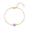 Tobillera de resina sencilla bohemia con ojo de diablo, pulsera ajustable de ojo turco redondo, joyería con borde cruzado