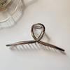 Ins Style Elegante Metal Grande Grab Clip para a Parte de Trás da Cabeça Shark Clip Retro Simples Agarrar Cabelo Acessórios para Mulheres