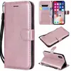 Funda de Cuero de Color Puro Lgg8 Funda Tipo Cartera con Patrón de Piel de Cordero Stylo7 Funda Flip para Teléfono Retro Q6 Funda Protectora tipo Cartera V50 K30