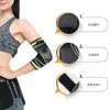 Protectores de Codo para Deportes al Aire Libre y Fitness, Mangas de Codo Tejidas de Nylon Transpirables y que Absorben el Sudor, Correas de Compresión Elásticas, Equipo Protector Antideslizante