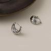 Aretes de Aro Lisos de Plata para Mujer, Diseño Simple y Único, Nuevo Estilo Popular, Aretes de Alta Gama