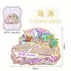 Venta al por mayor de ciudad de fabricante imanes para refrigerador de acrílico y madera Zhuhai en stock al por mayor punto escénico emblemático souvenirs especiales